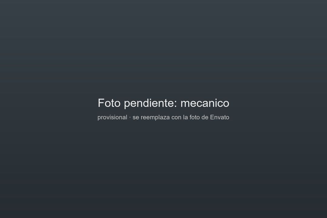 Mecánico del taller sonriendo